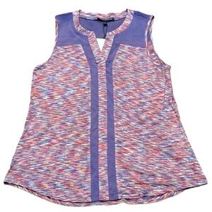 NWT! Medium Cable & Gauge Pink and Blue Sleeveless Blouse